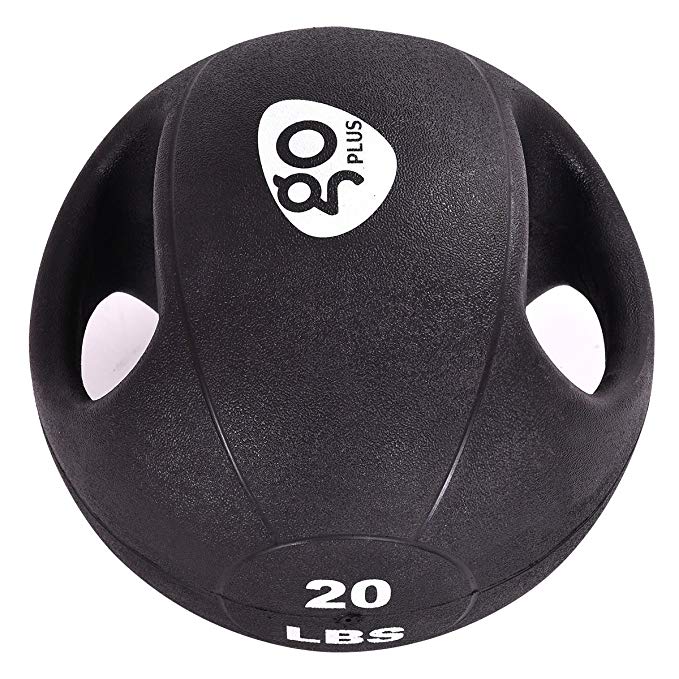 Goplus Dual Grip Medicine Ball for Fitness Weighted Balance Plyometric Training Muscle Build