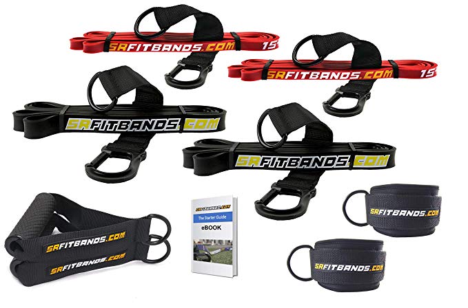 Resistance Band Training Kit | Professional grade bands for Athletes, Teams, Bodybuilding, Powerlifting or Crossfit | Choose Single Band or Set