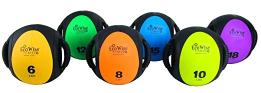 EcoWise Dual Grip Medicine Ball (15 lb) - Latex Free (Environmentally Friendly)