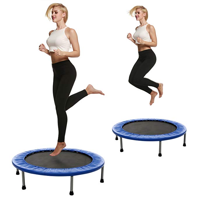 Hurbo 40-Inch Foldable Fitness Exercise Trampoline with Handle Bar for Adults or Kids