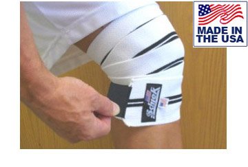 Schiek 78 inch Heavy Duty Knee Wraps with Velcro Closure (Pair)